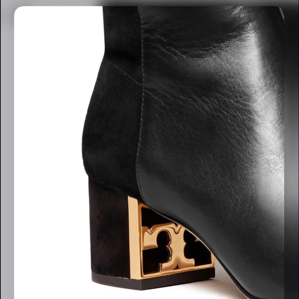 Tory Burch Woman’s Gigi Black Leather Boots - Picture 5 of 15